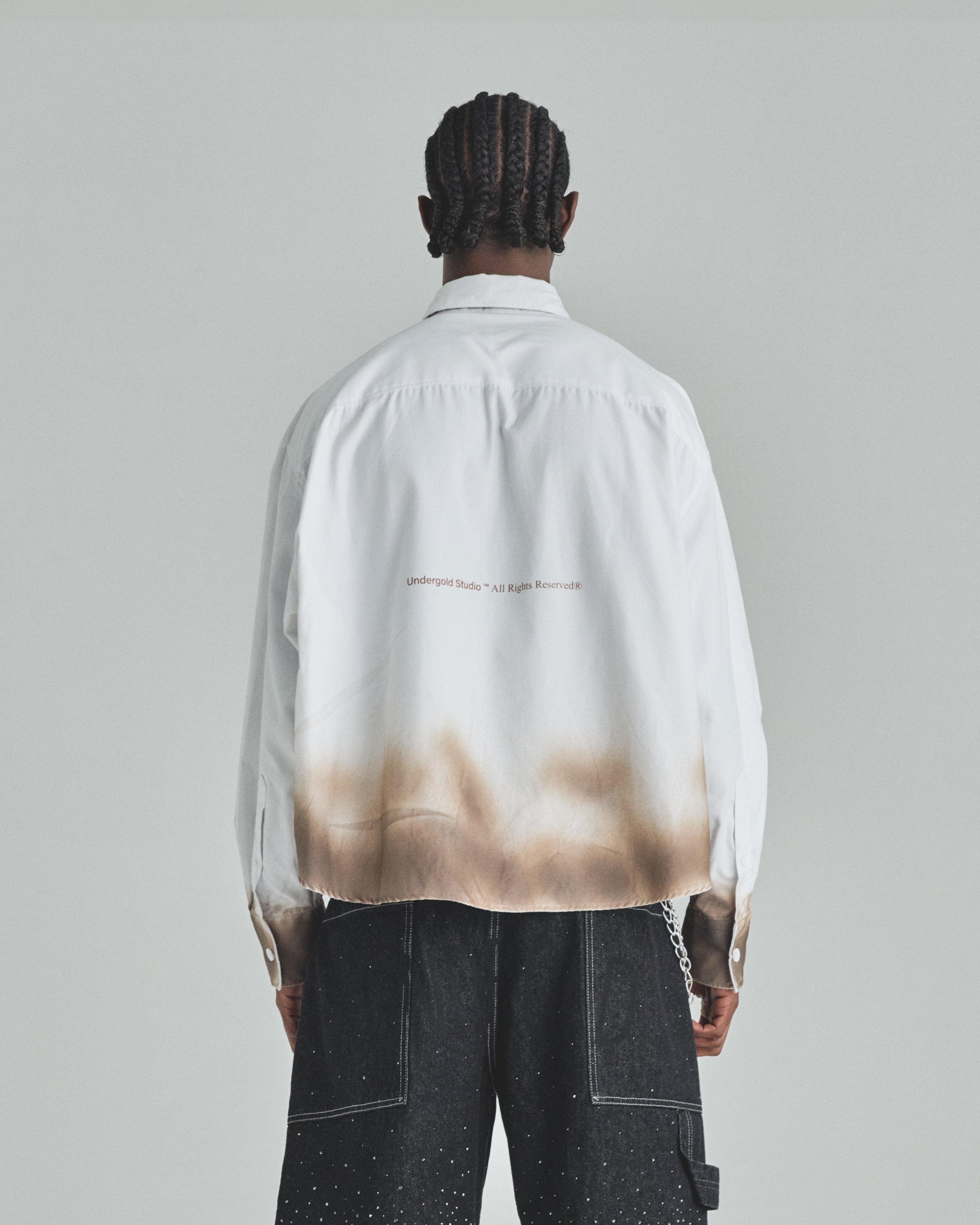 Spring Pray 4 Love Boxy Fit Long Sleeve Shirt Burnt White