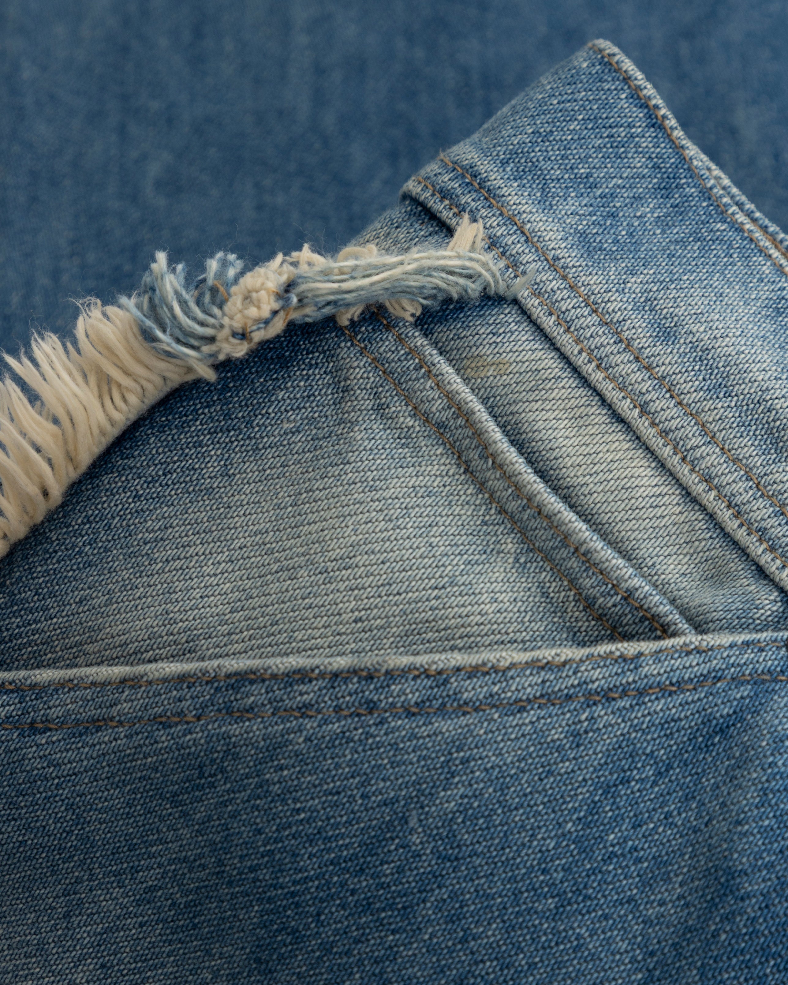 Spring UNDRGLD Frayed Wide Jeans Blue