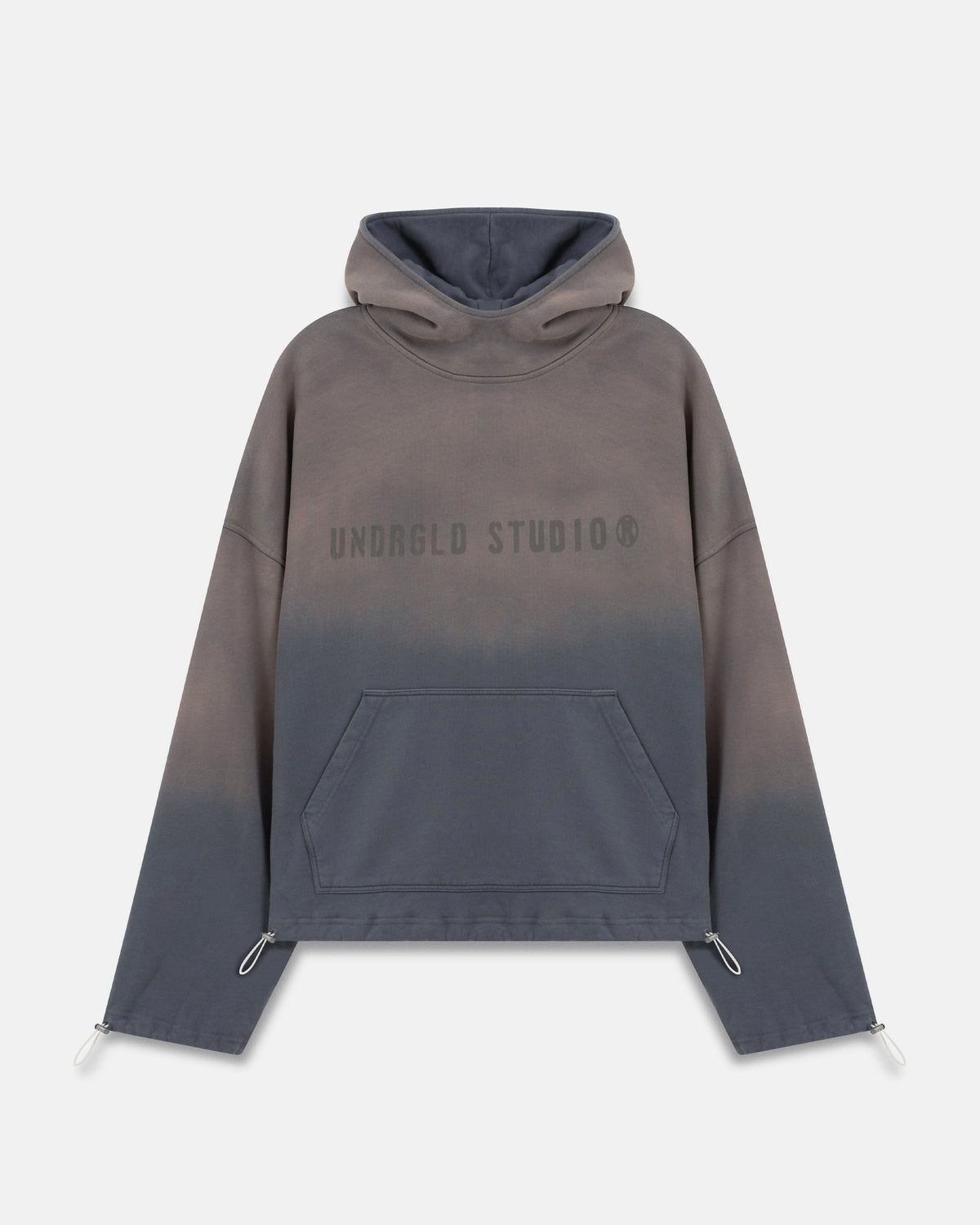 Spring Worn Logo Toggle Adjusted Hoodie Sandblast Gray
