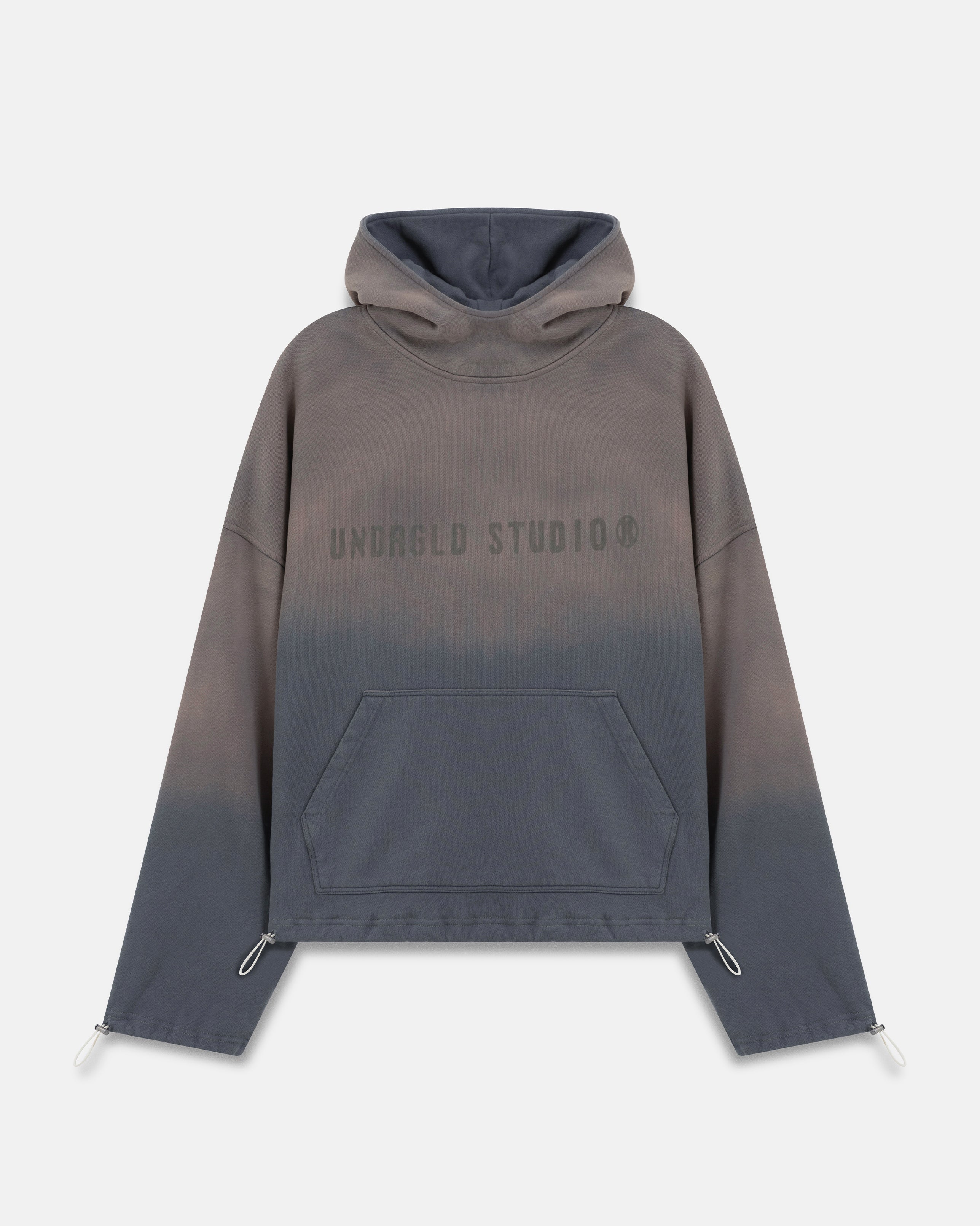Spring Worn Logo Toggle Adjusted Hoodie Sandblast Gray