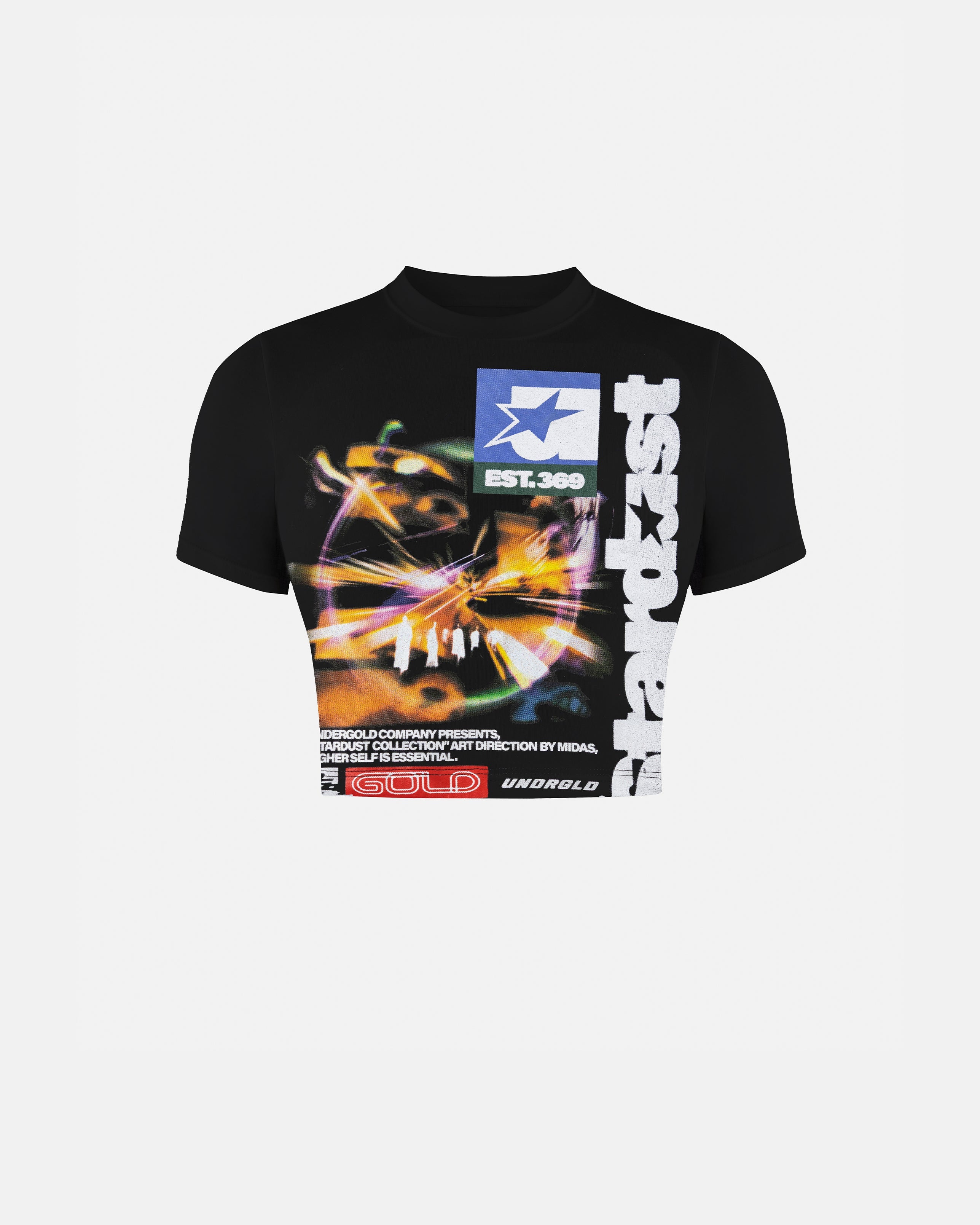 Stardust Night Drive Baby Tee Black