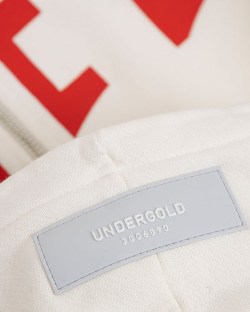 The One 111 Slim Fit Zip Up Cropped Hoodie White