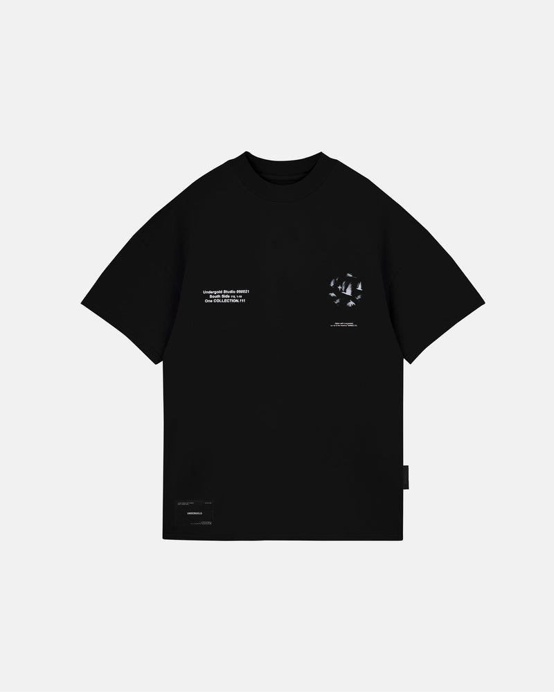 The One Angel Circle Tshirt Black