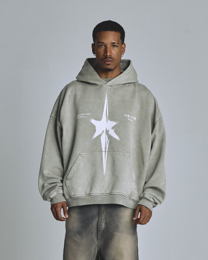 The One Star Hoodie Vintage Green