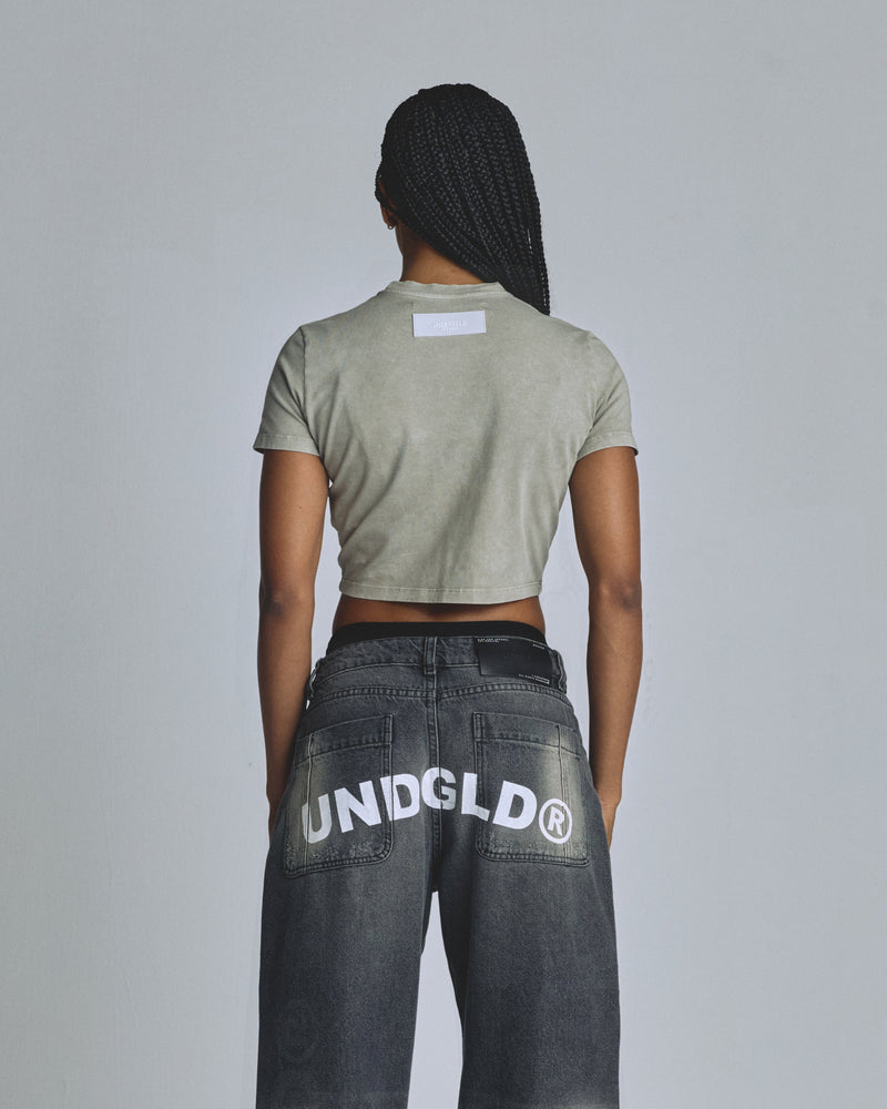 The One UNDGLD Baby Tee Vintage Green