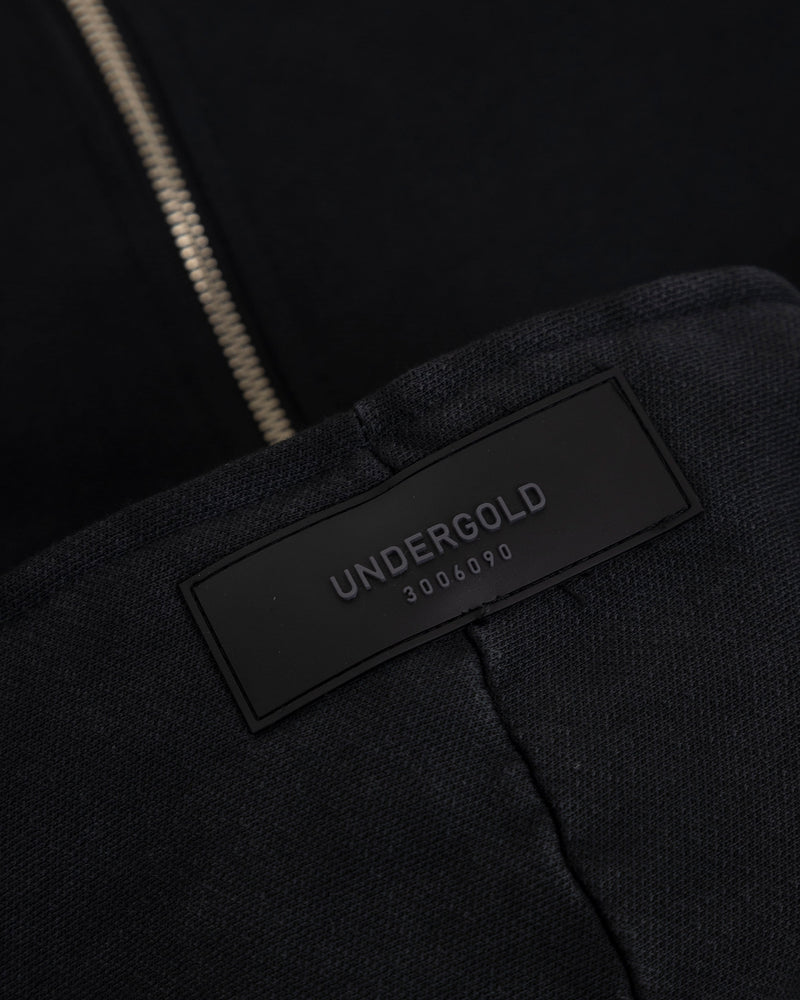 The One UNDGLD Half Zip Up Hoodie Vintage Black