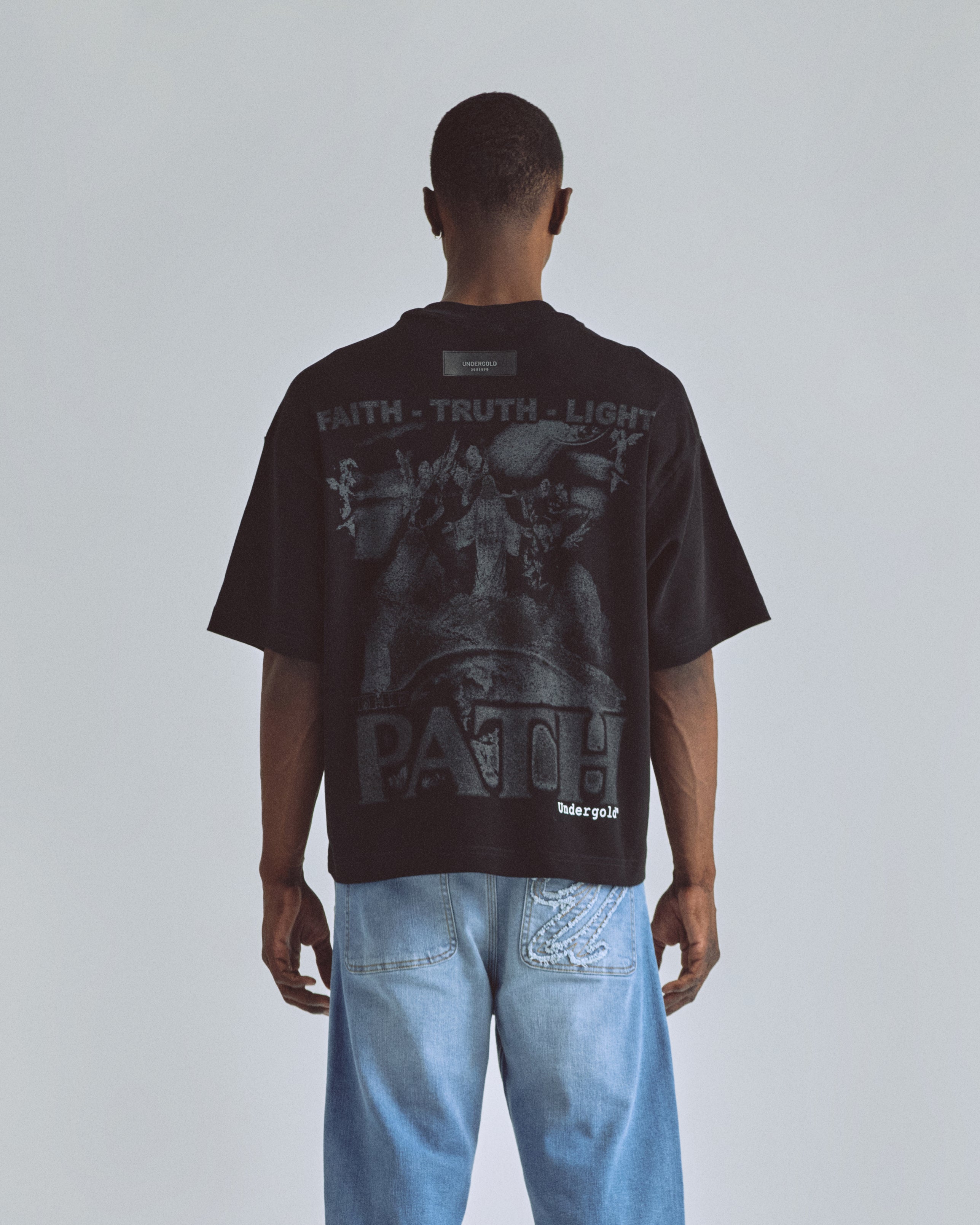 The Path Monogram Boxy Fit Tshirt Black