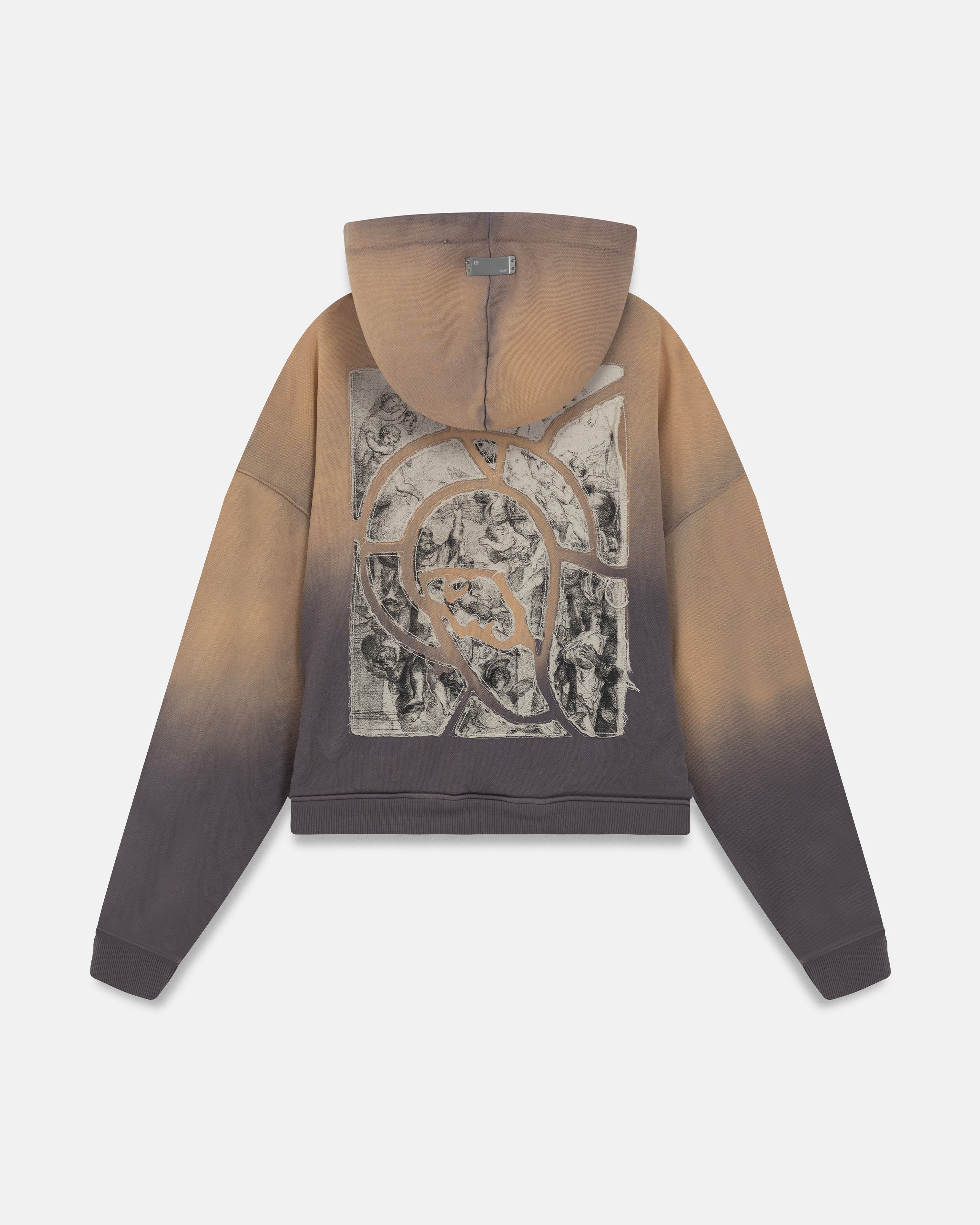 W 94' Fragments Boxy Fit Hoodie Dirty Brown
