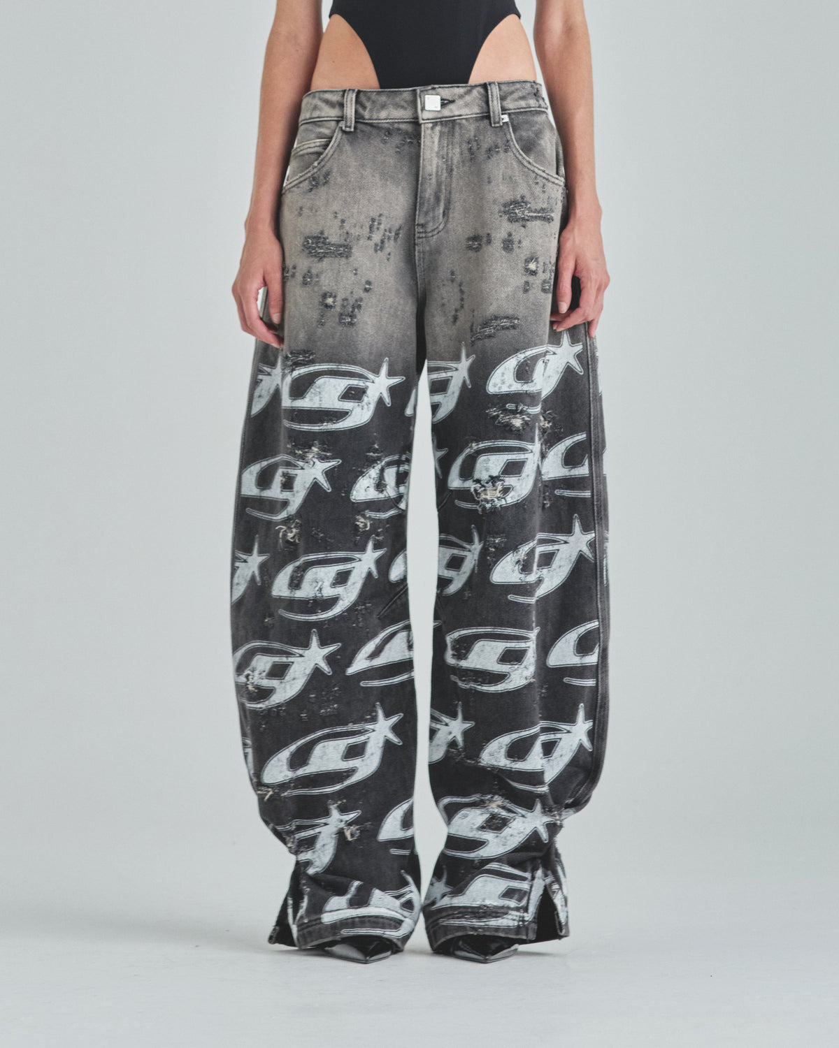 W Act 1 UG Star Ankle Focus Jean Washed Gray