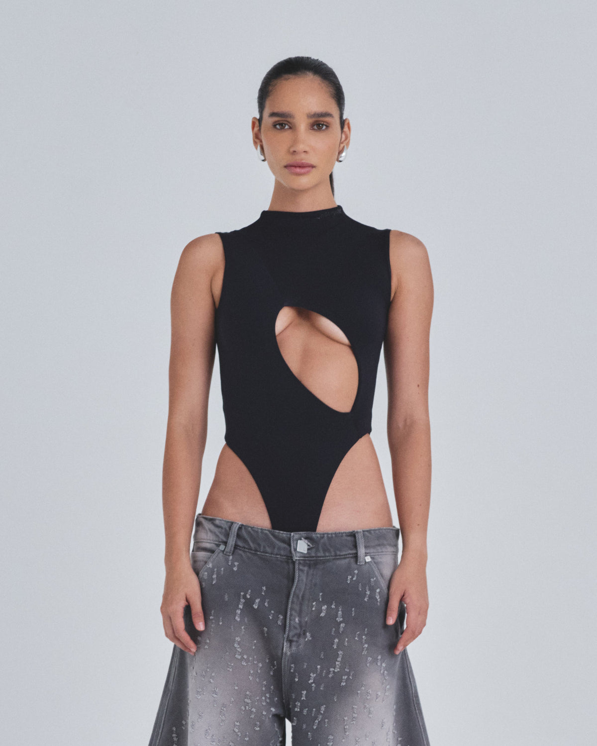 W Basics Asymetric Backless Body Black