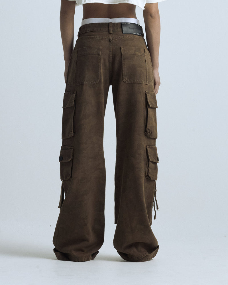 W Basics MultiPocket Cargo Jean Brown Camo