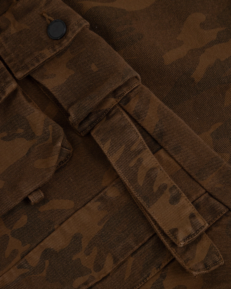 W Basics MultiPocket Cargo Jean Brown Camo