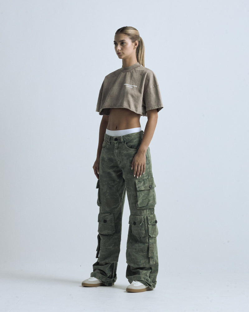 W Basics MultiPocket Cargo Jean Green Camo