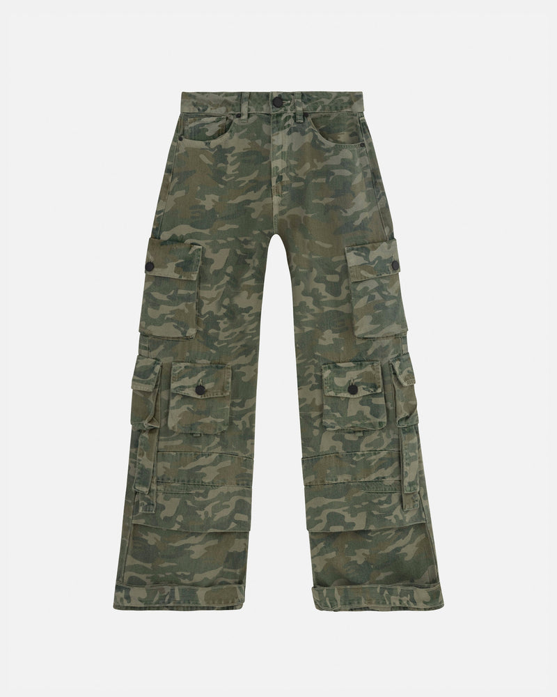 W Basics MultiPocket Cargo Jean Green Camo