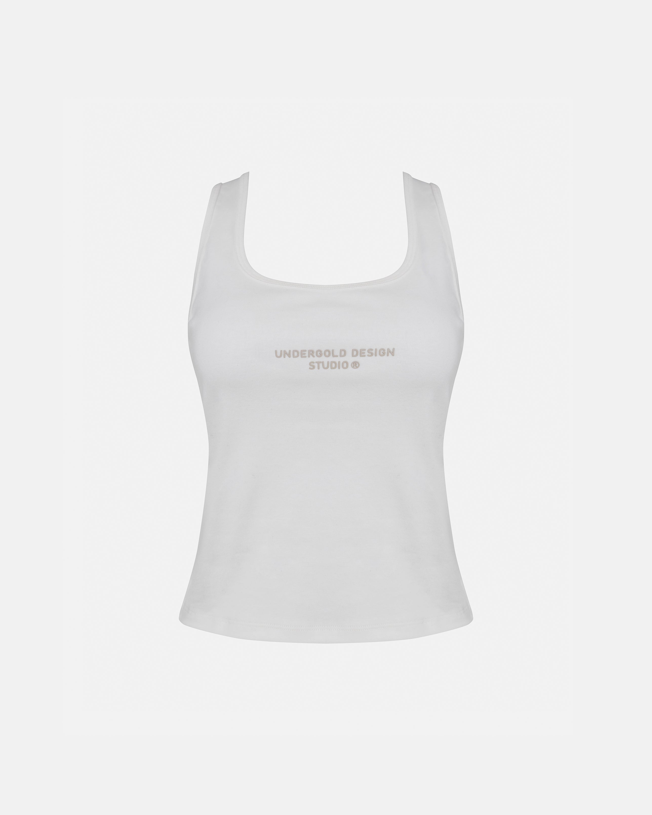 W Basics Ribbed Tank Top White