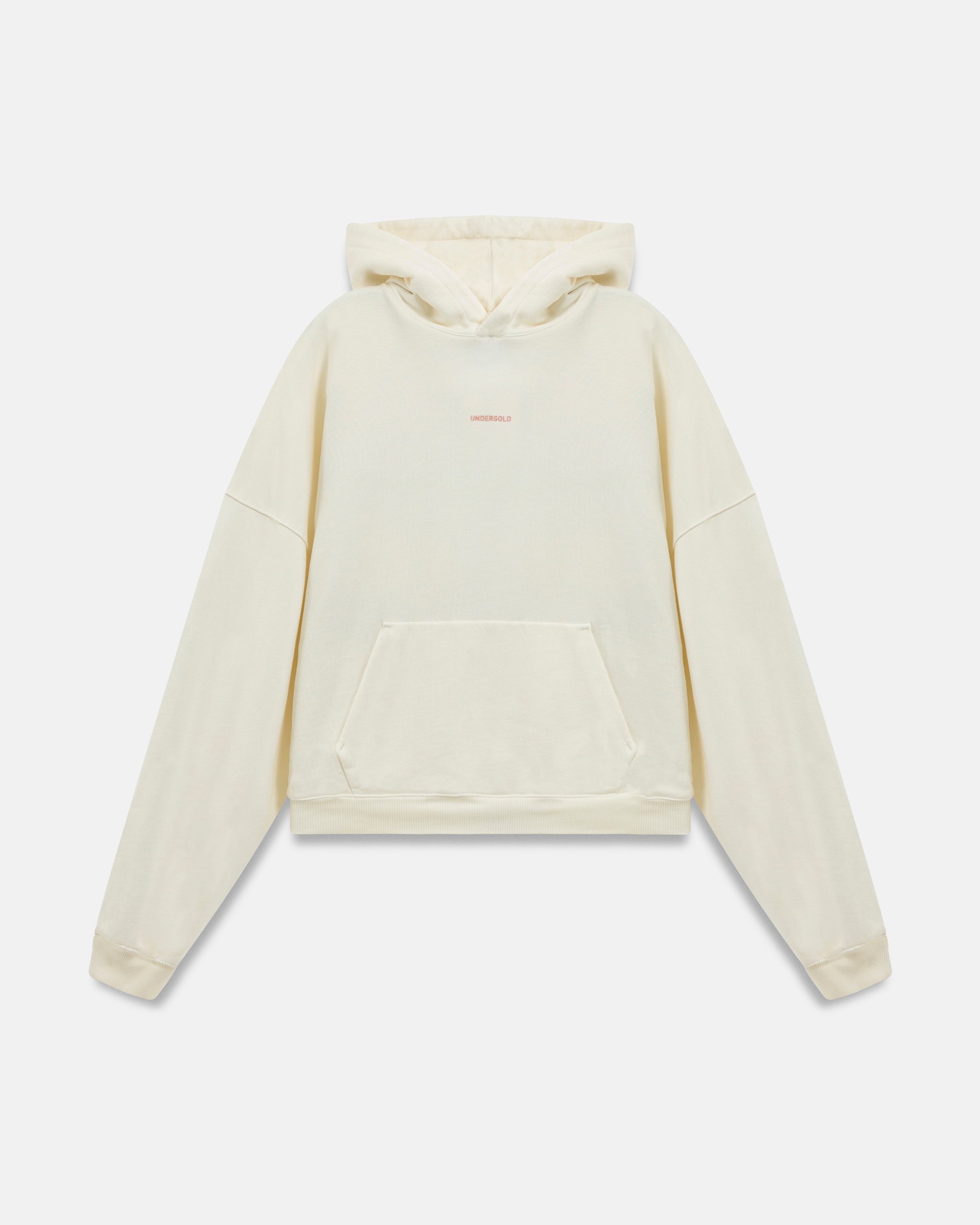 W Basics Undergold Boxy Fit Hoodie White