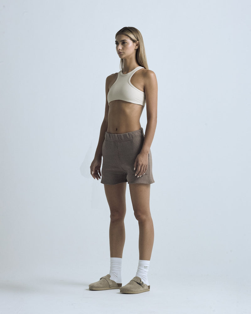 W Basics Undergold Design Studio Knit Short Brown