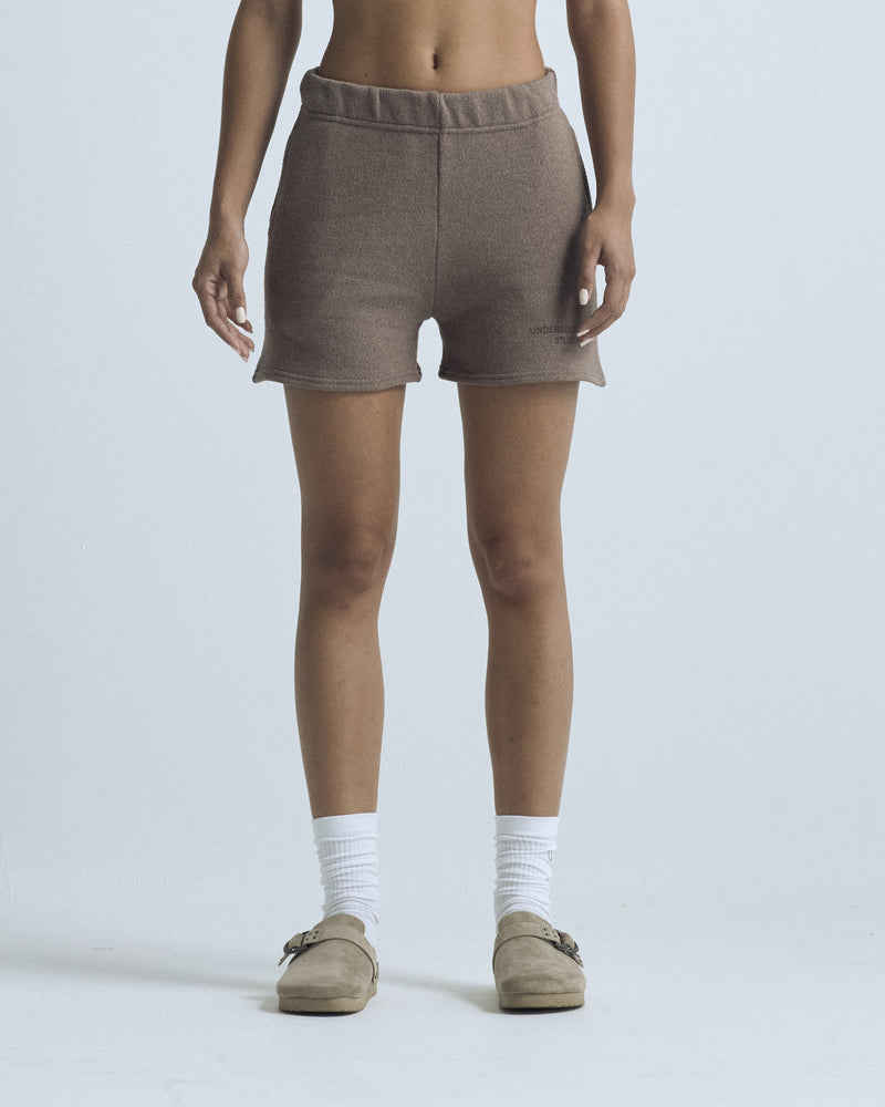 W Basics Undergold Design Studio Knit Short Brown