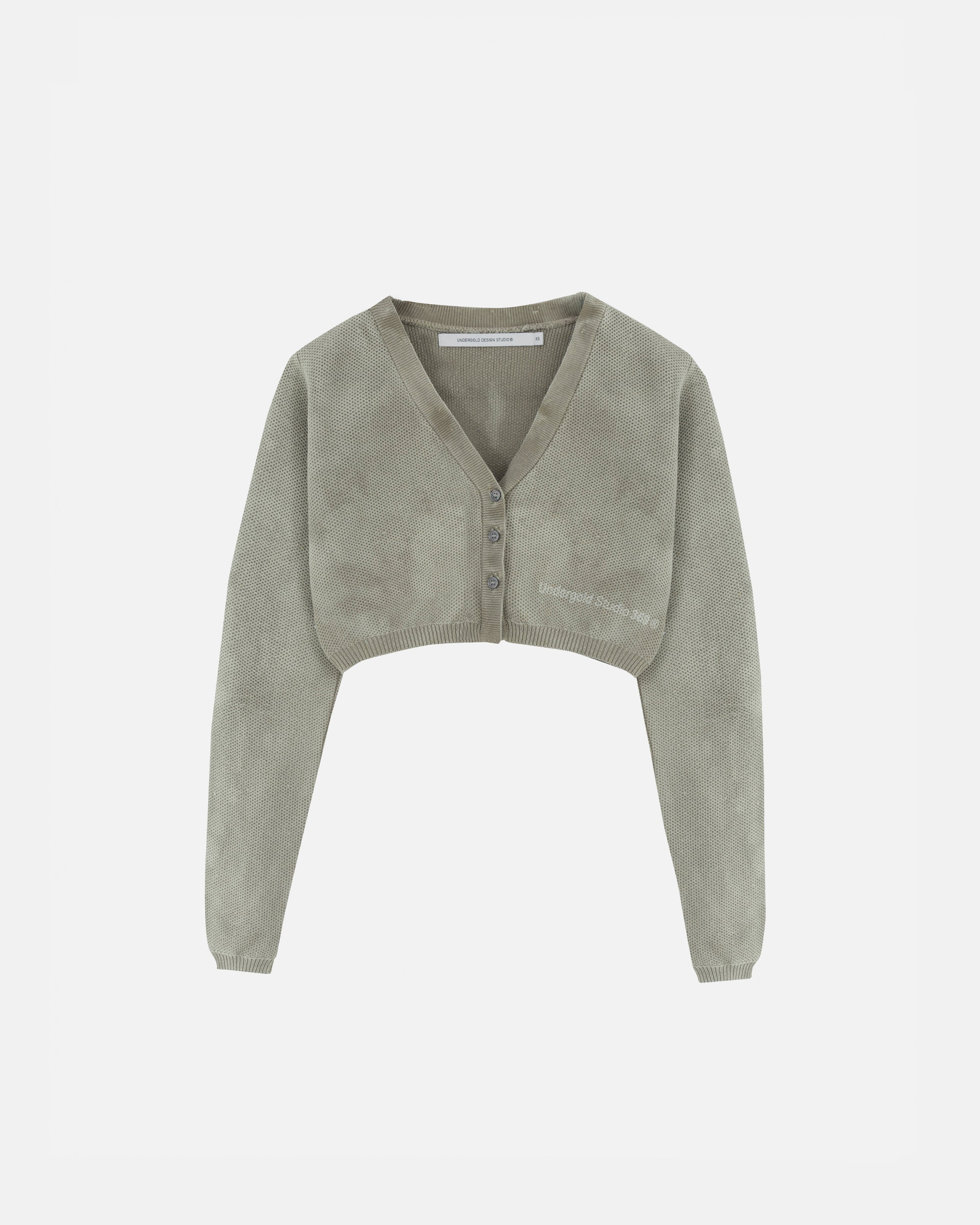 W Basics Undergold Studio Knitted Cardigan Aged Green