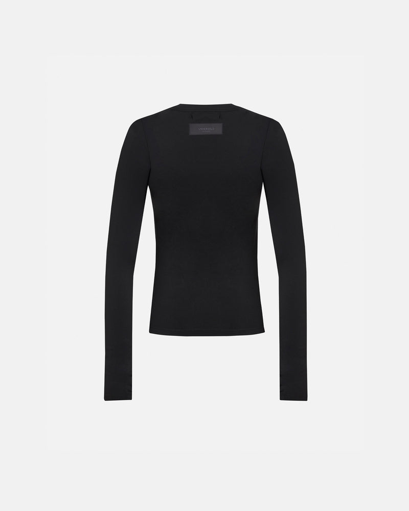 W Basics Undergold Studio Ultra Slim Long Sleeve Tee Black