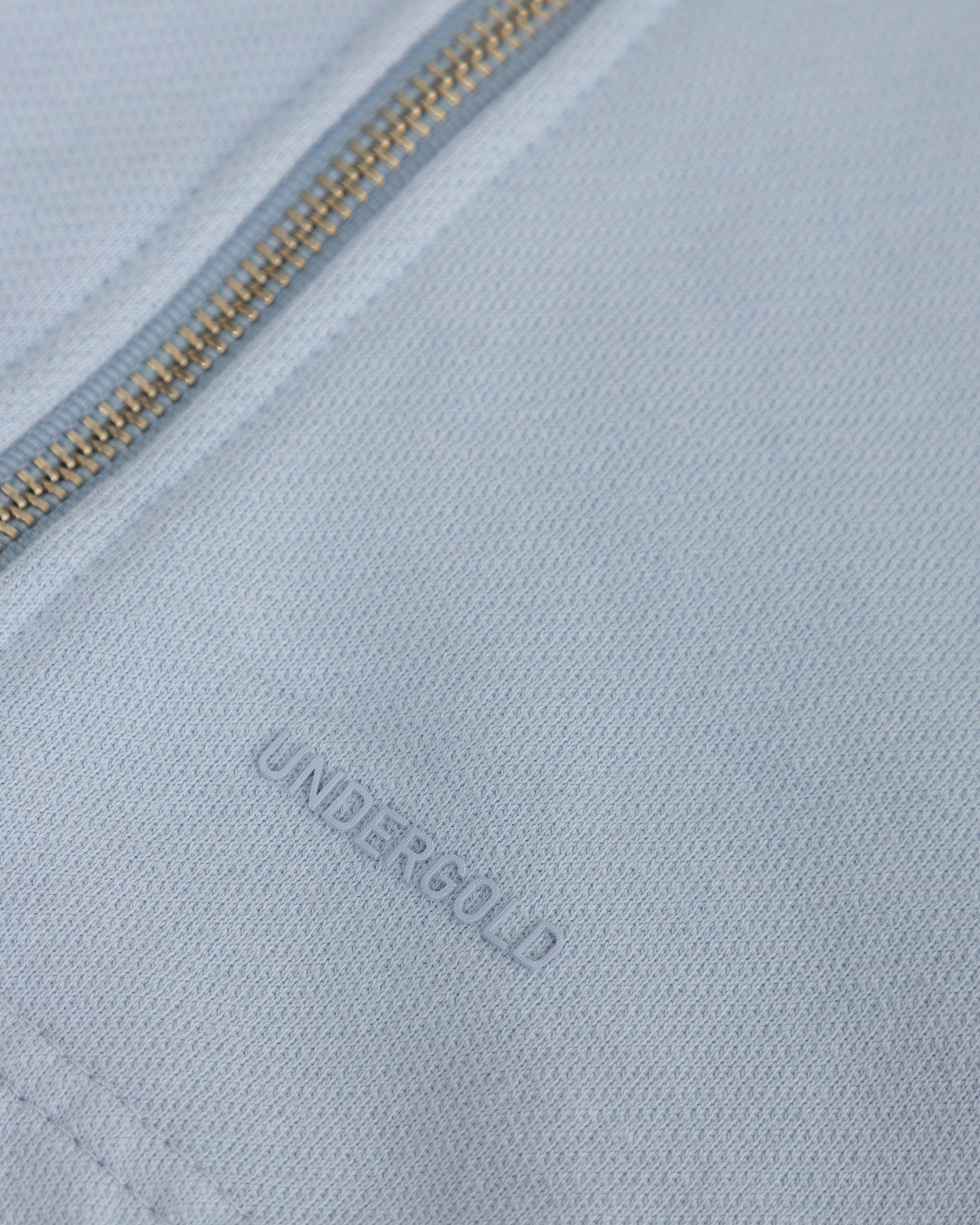 W Basics Undergold Zip Up Slim Fit Hoodie Light Blue