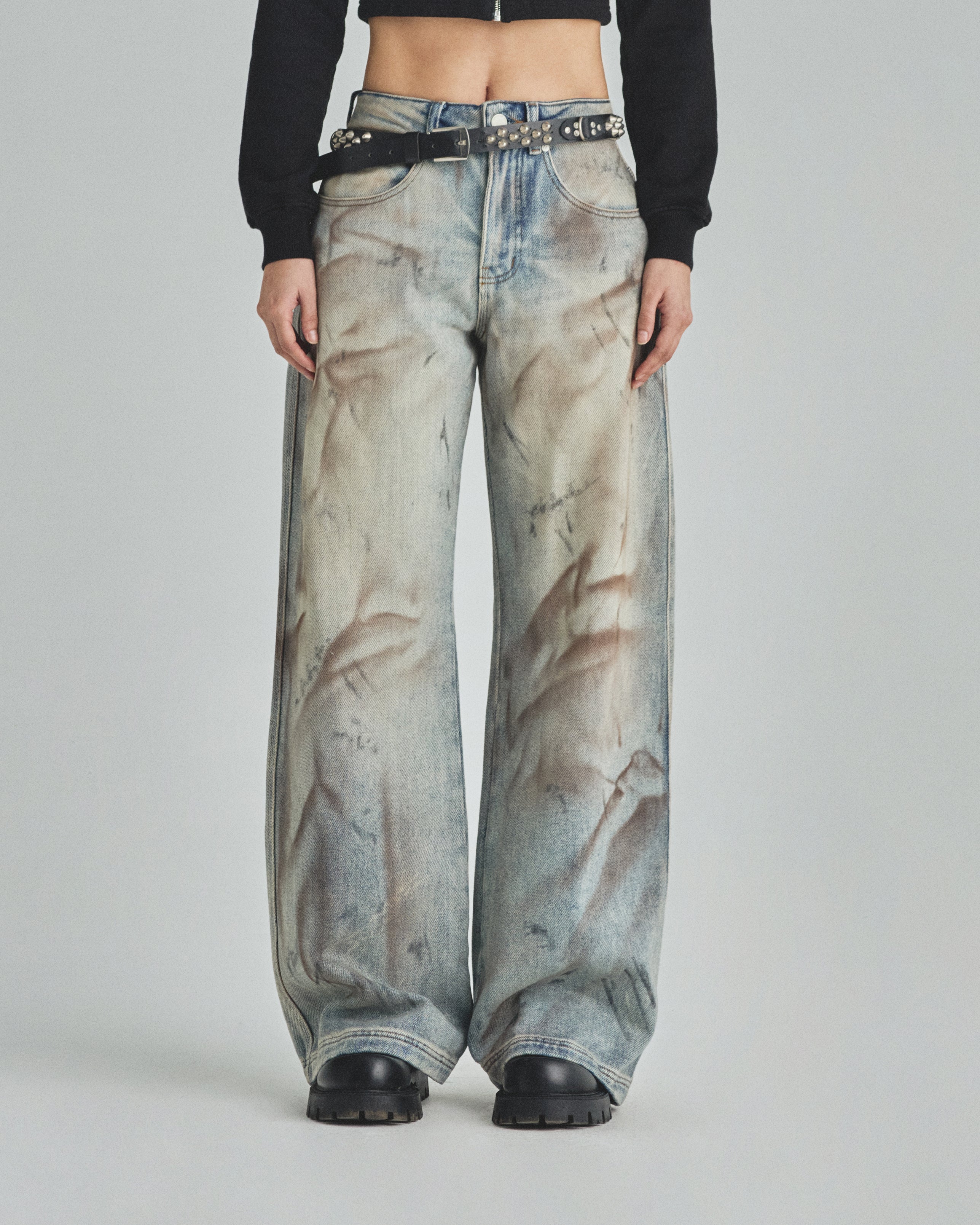 W Capsule UNDRGLD Wide Jeans Dirty Blue