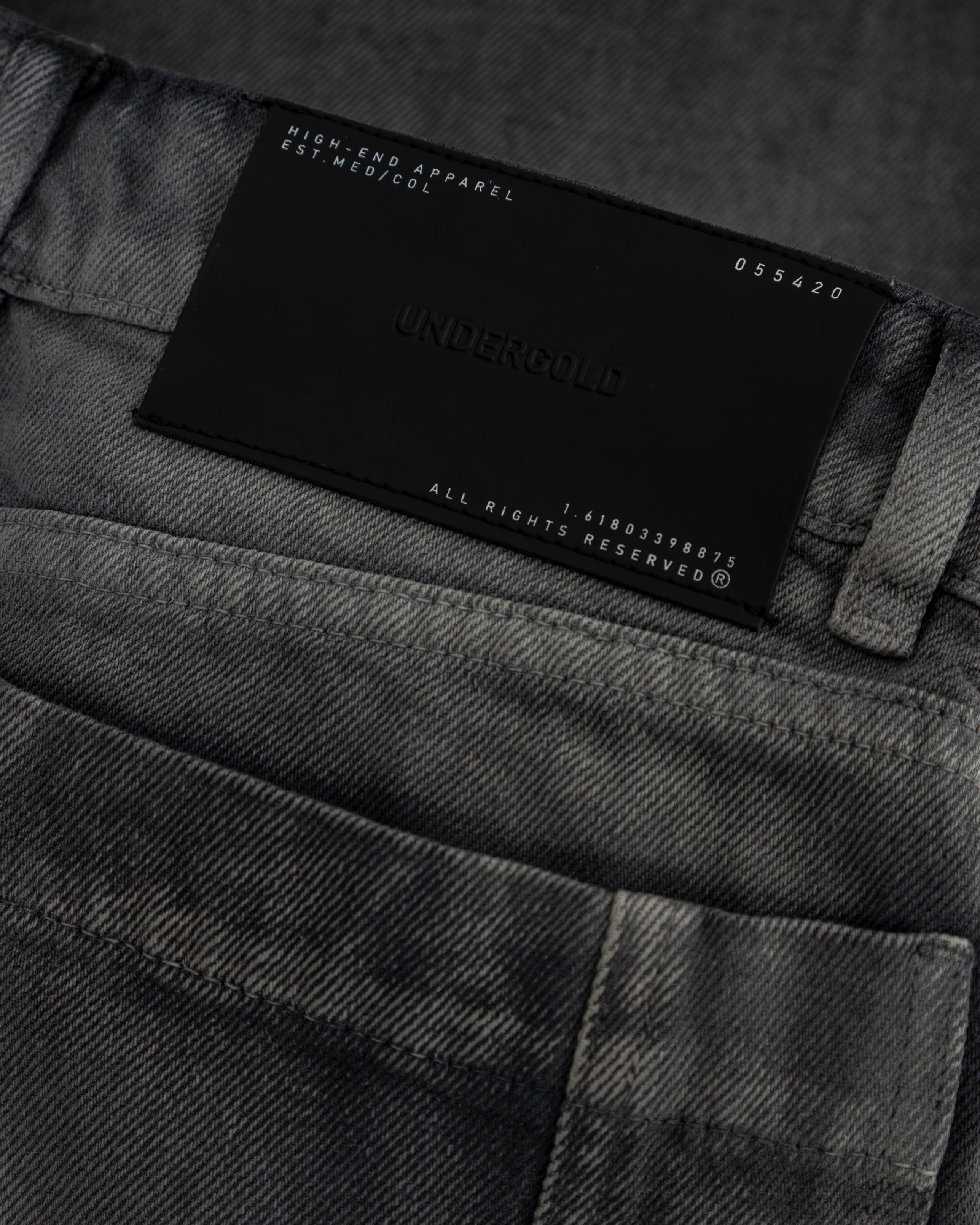 W Echoes Tremor Wide Jeans Washed Gray