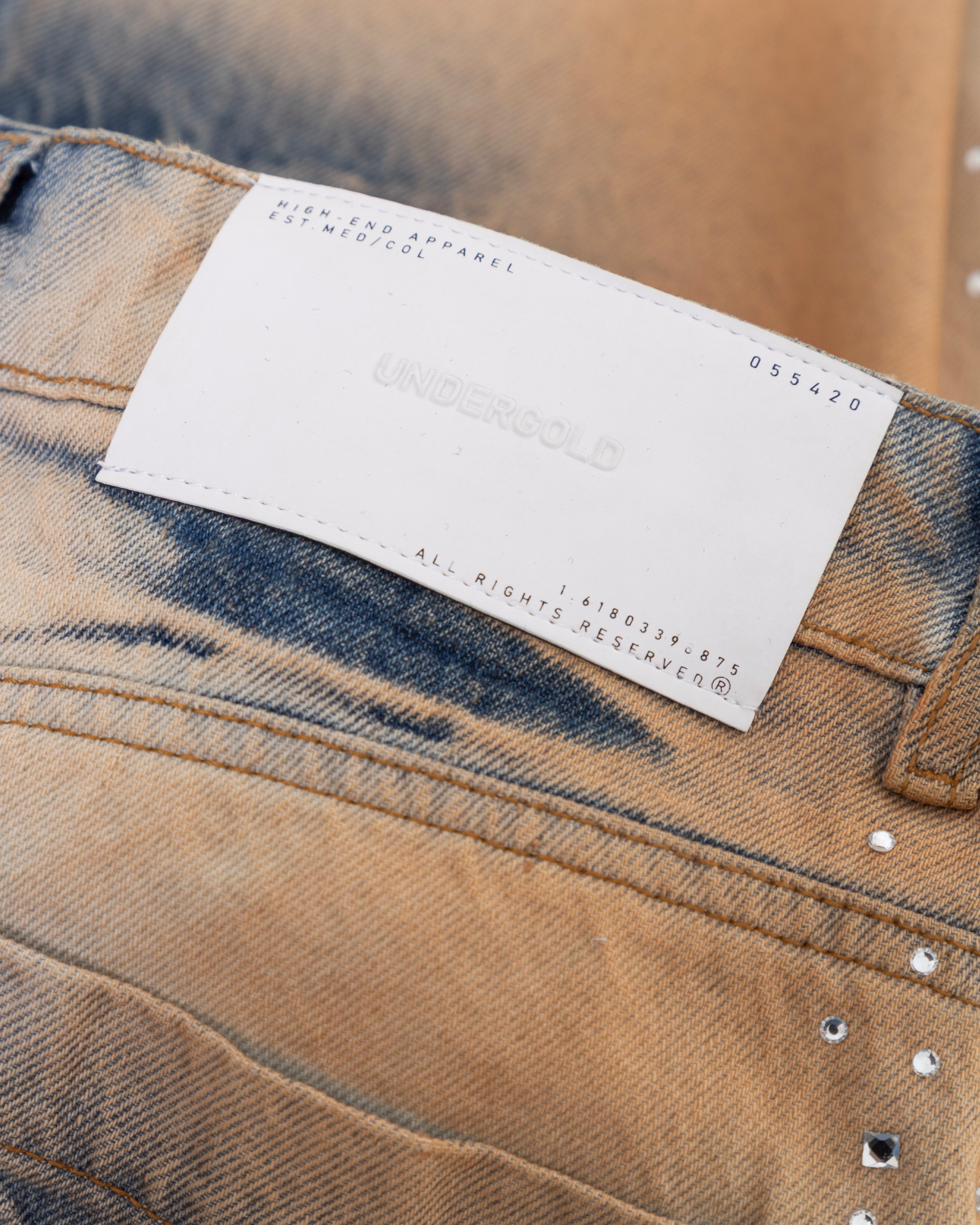 W Golden Heritage Pearled Barrel Jeans Oasis Blue