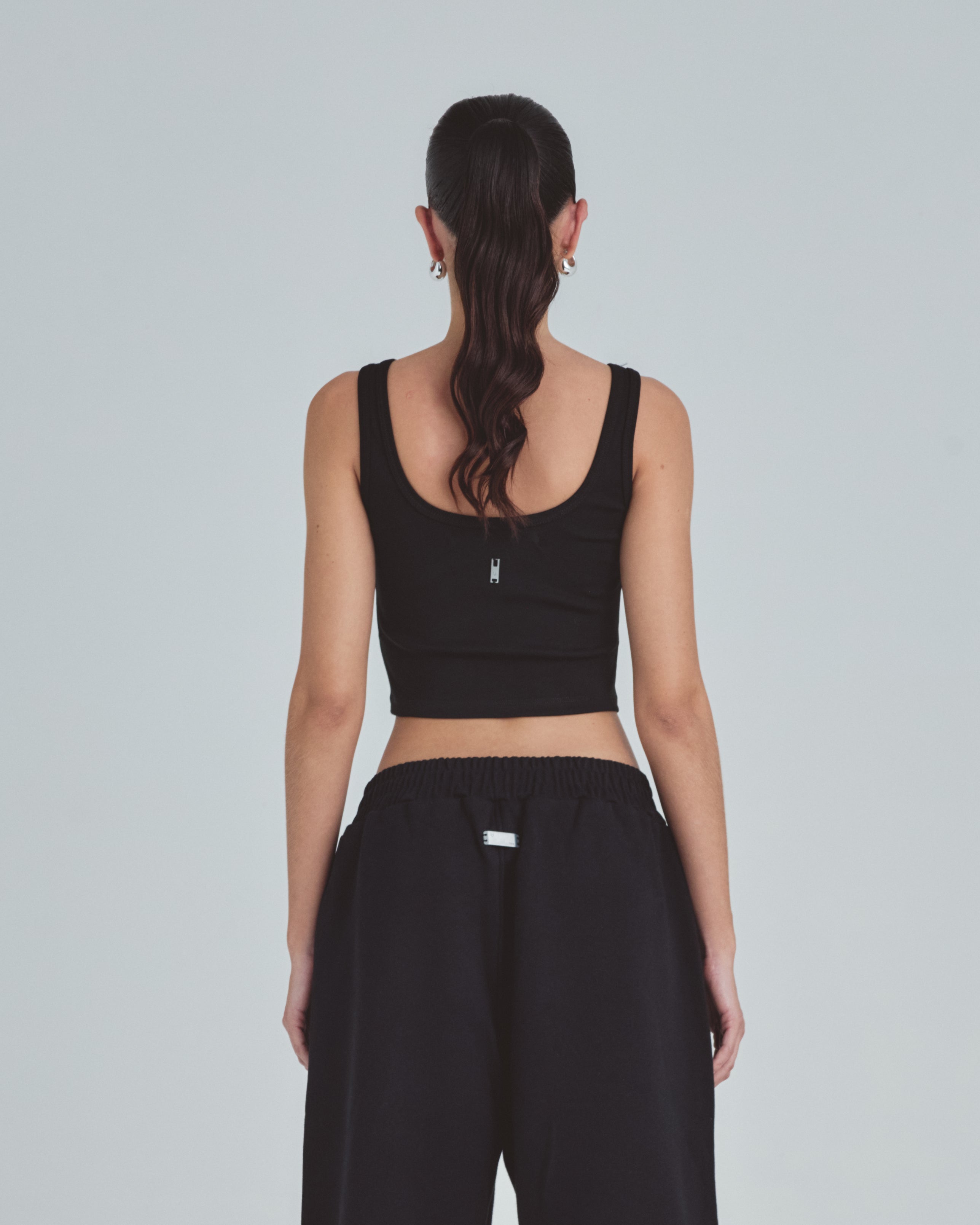 W Line Basic Tank Top Black