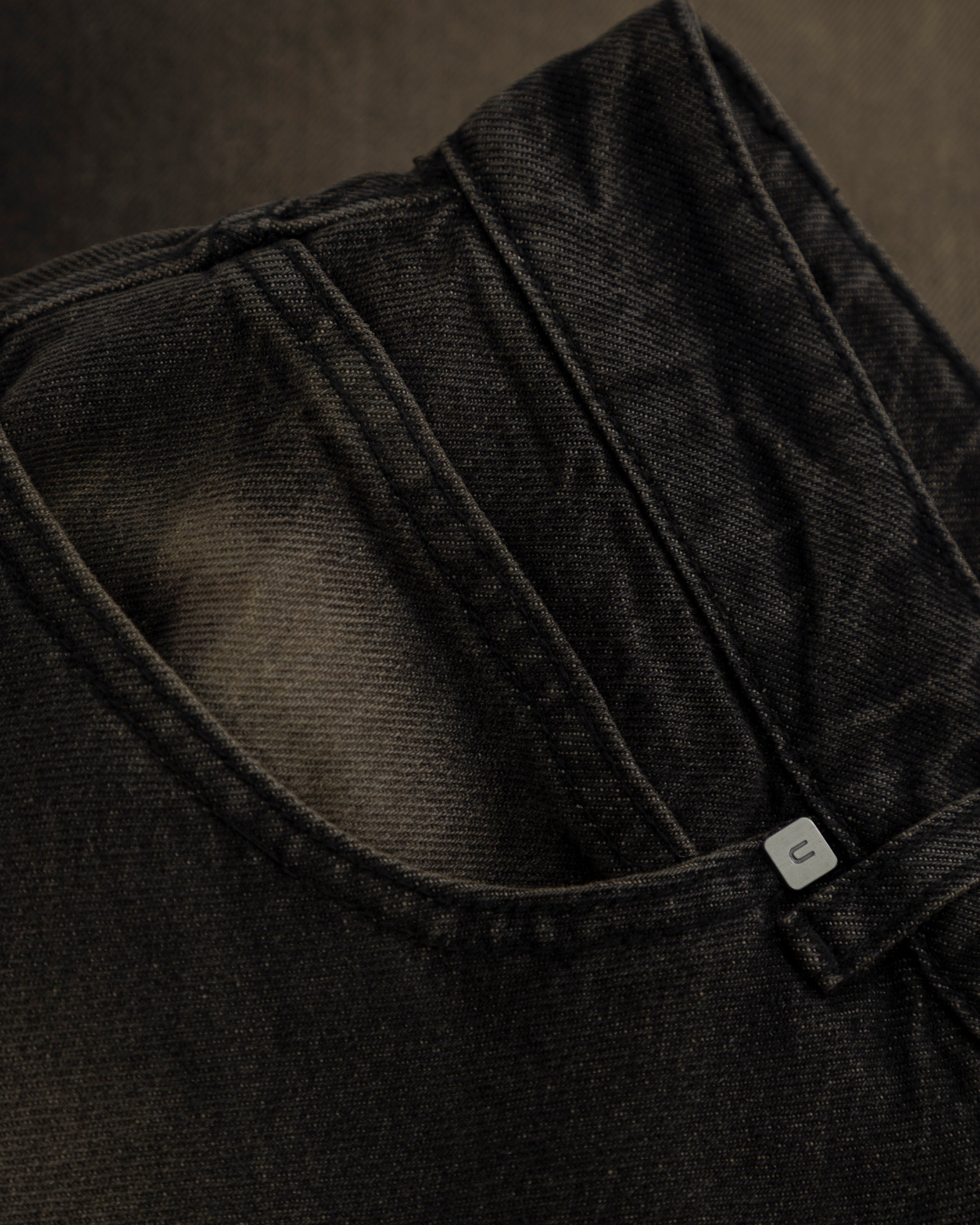 W Line Basic Wide Jeans Dirty Black