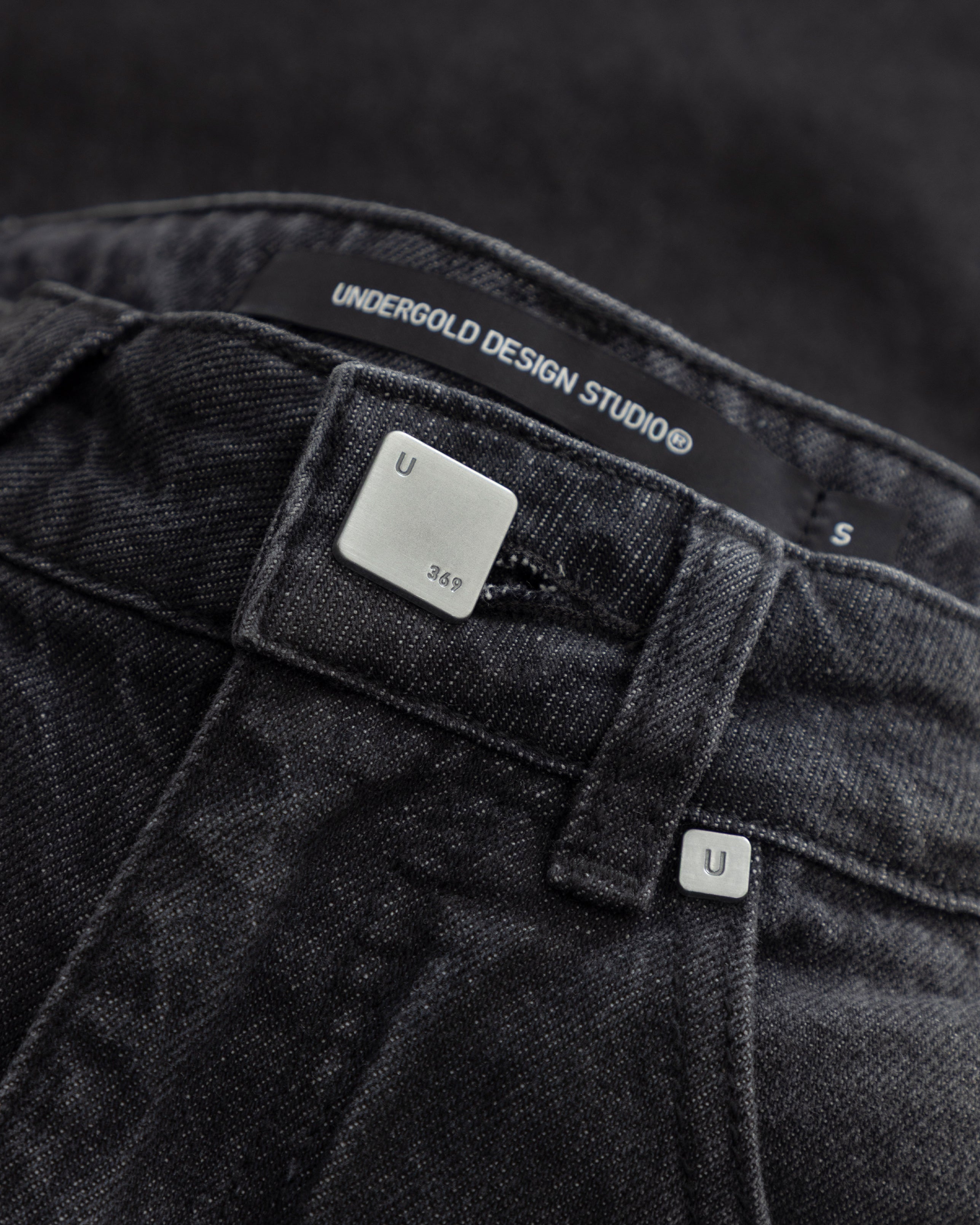 W Line Basic Wide Jeans Washed Black