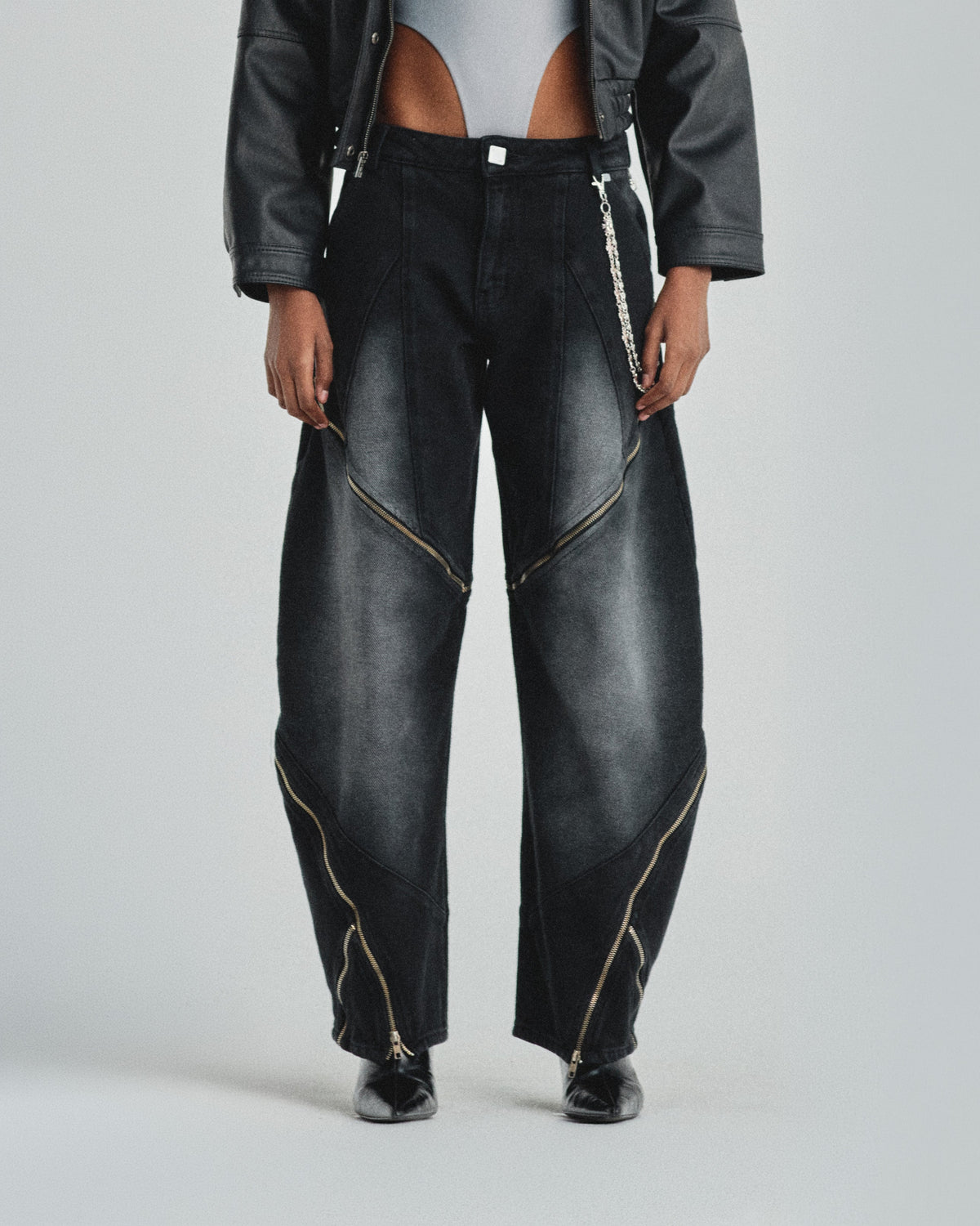 W Pilgrimage Undergold Department Barrel Jean Washed Black