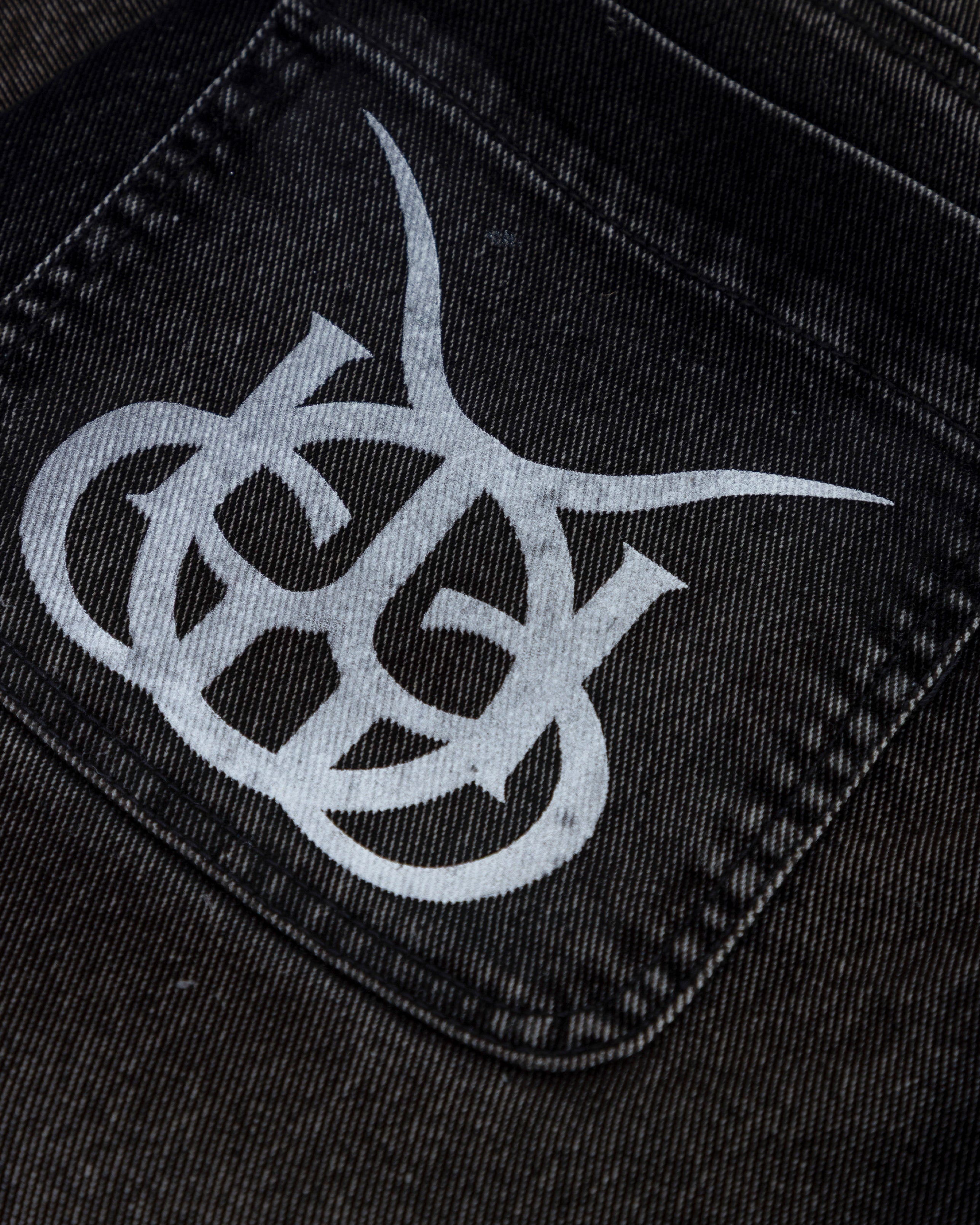 W Santa Union Low Rise Velvet Wide Jean Black