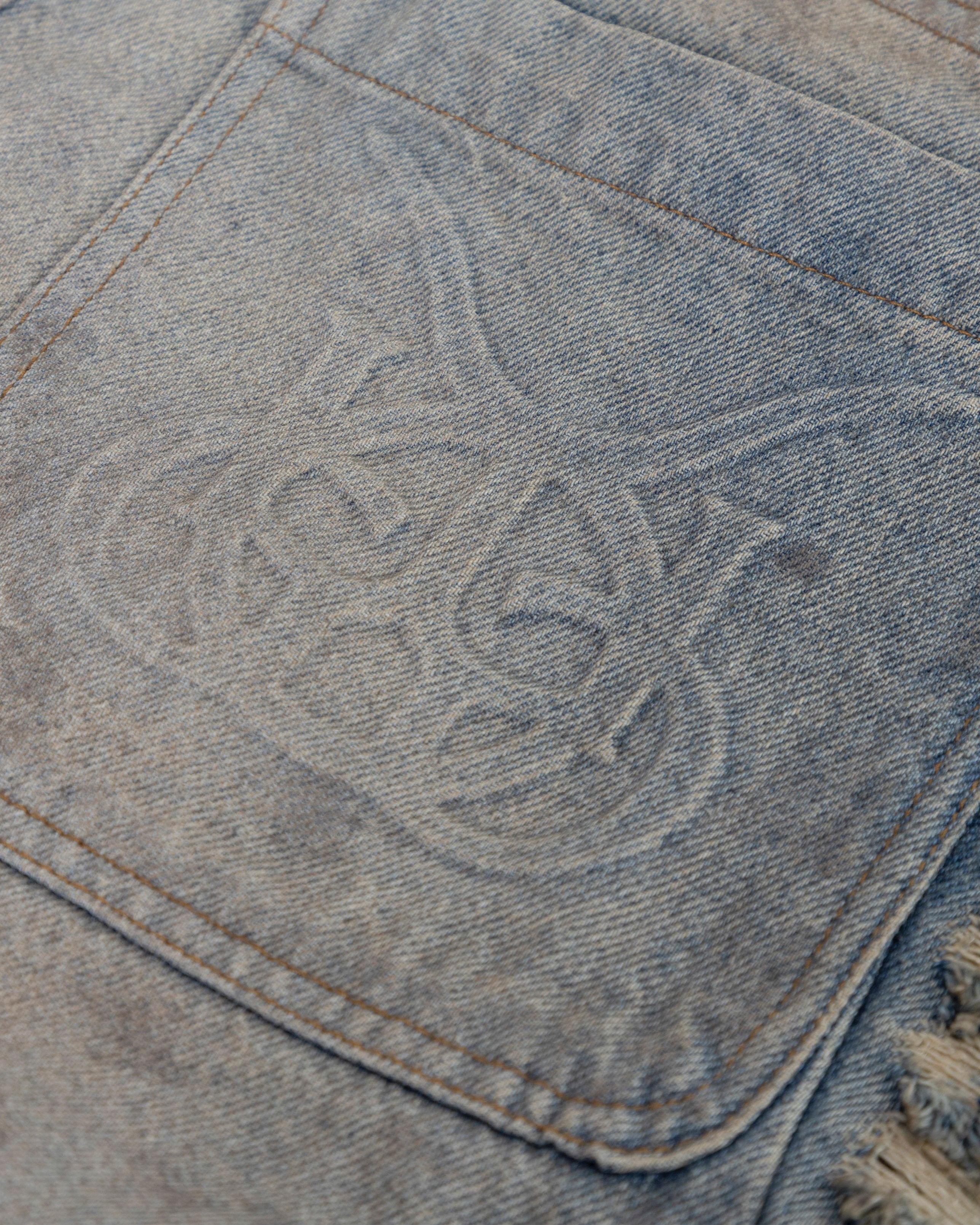 W Santa Union Medellín Milano Barrel Ripped Jean Dirty Blue