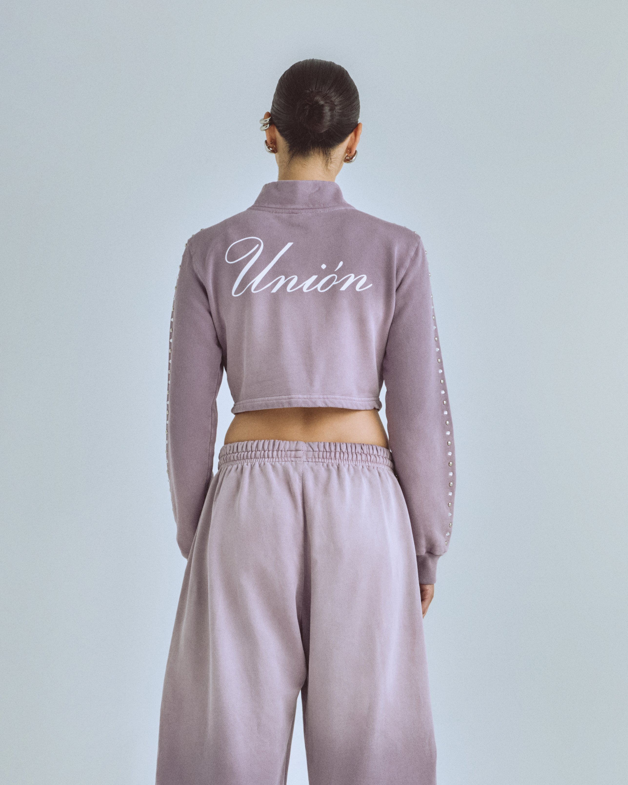 W Santa Union "Unión" Zip Up Turtleneck Purple