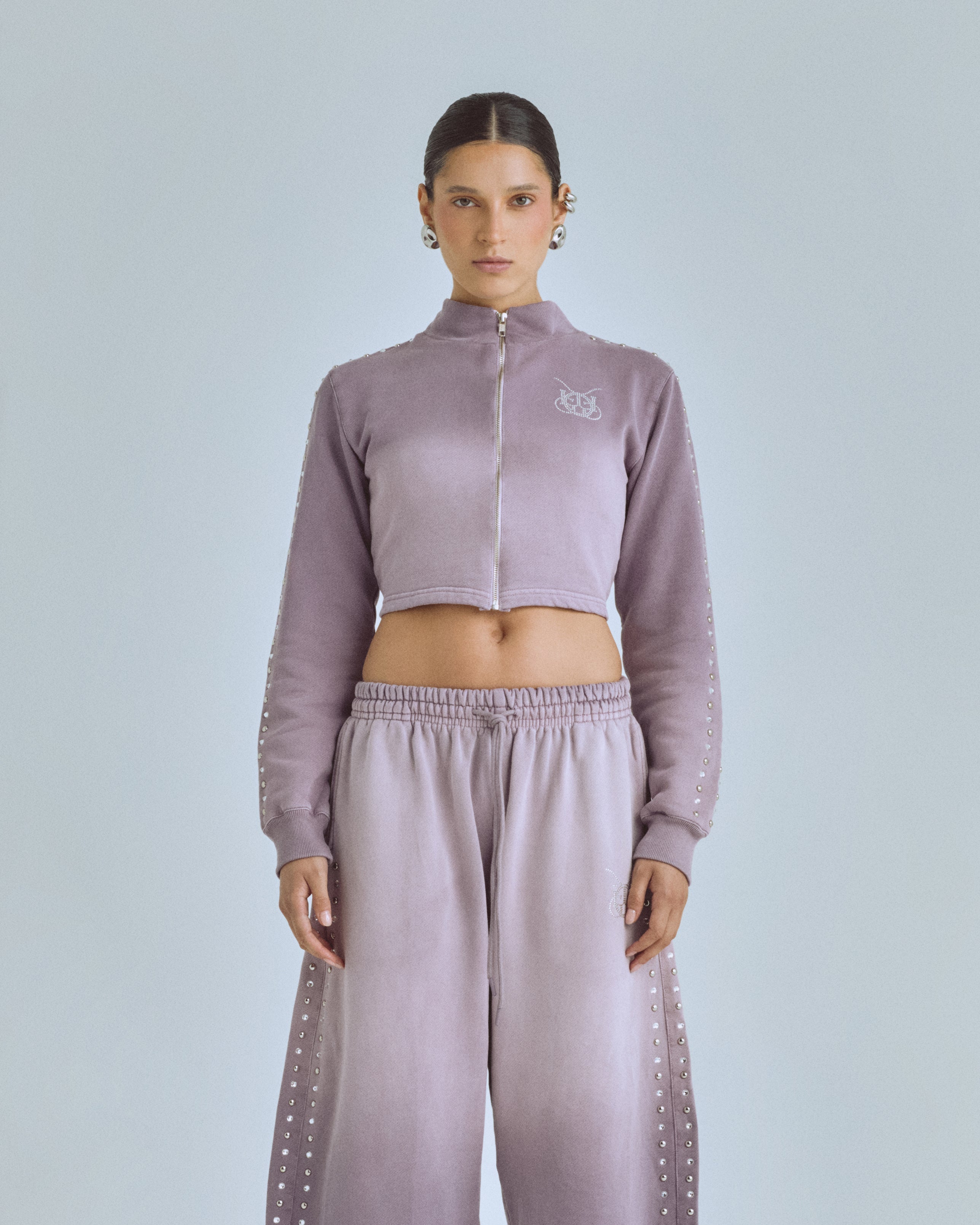 W Santa Union "Unión" Zip Up Turtleneck Purple