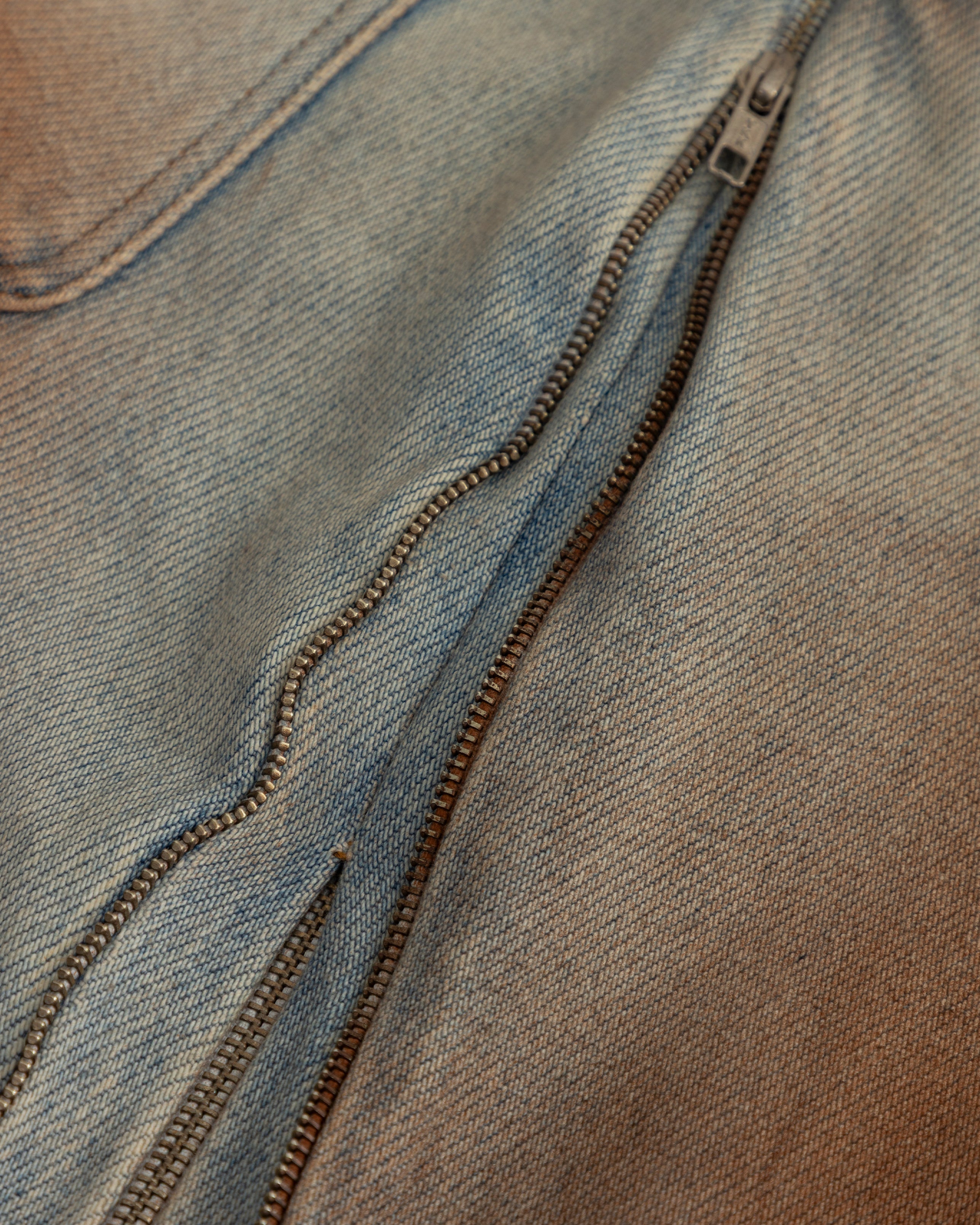 W Spring UNDRGLD Low Rise Zip Up Wide Jeans Brown