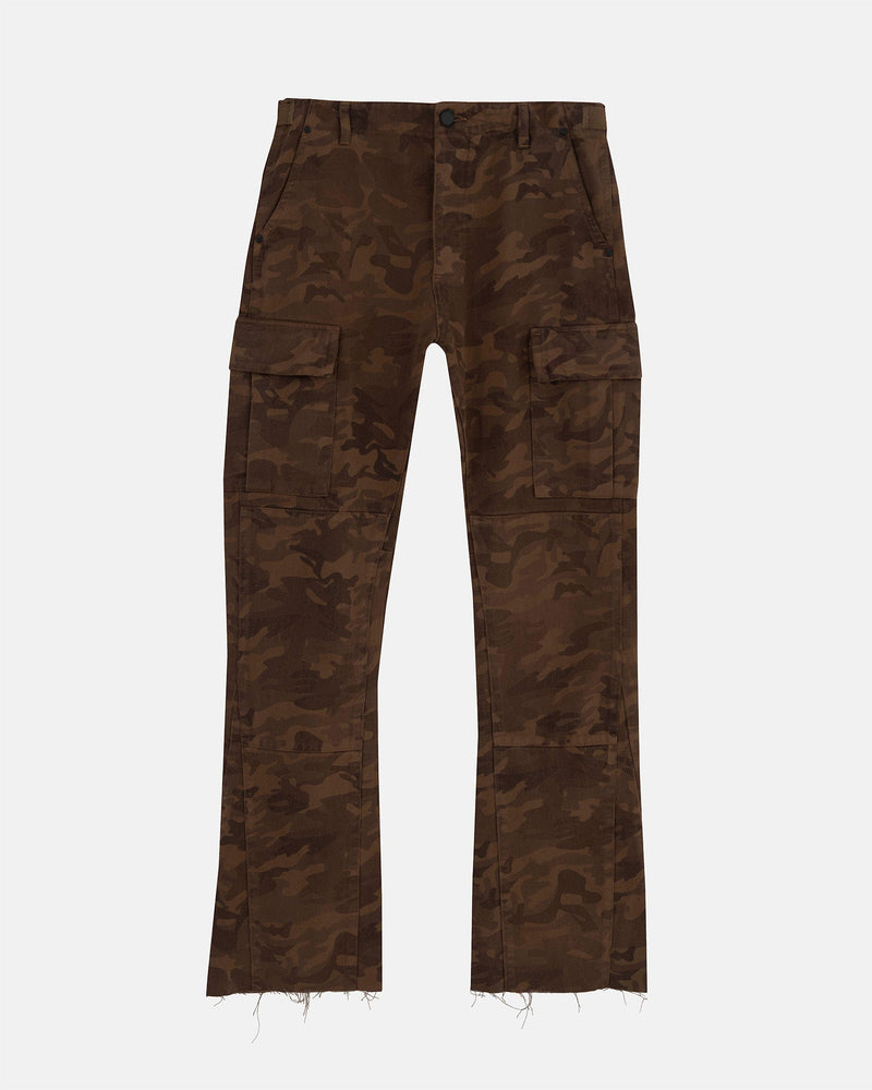 Basics Camo Flare Jean Brown Camo