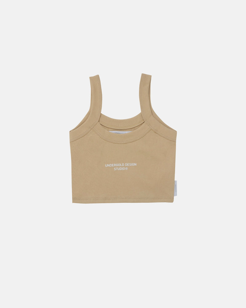 Basics Cropped Tank Top Bone