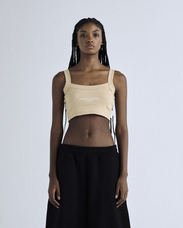 Basics Cropped Tank Top Bone