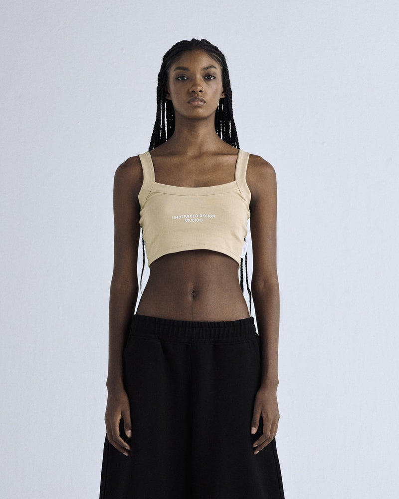 Basics Cropped Tank Top Bone