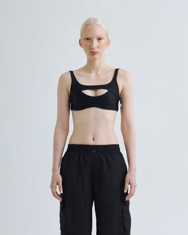 W Basics Cut Out Top Black