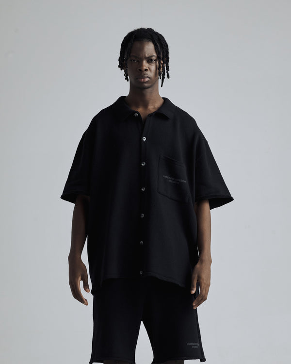 Basics Knit Short Sleeve Shirt Black