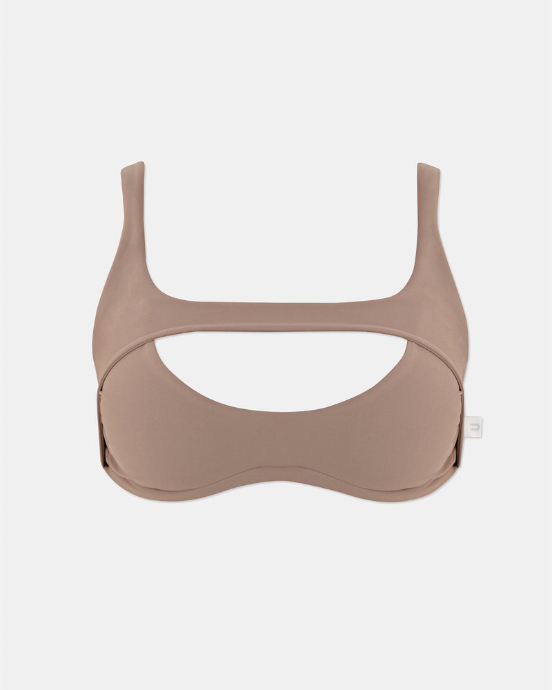 W Sublime Basic Cut Out Top Brown